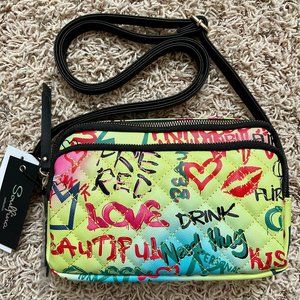 Soulfina Collection Women’s Graffiti Vegan Leather Crossbody Bag (New)